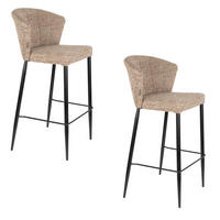 BARHOCKER Georgia Rückenlehne 73 cm Braun - 2 er Set - Braun, Holz (53.5/101/56cm) - Dutchbone