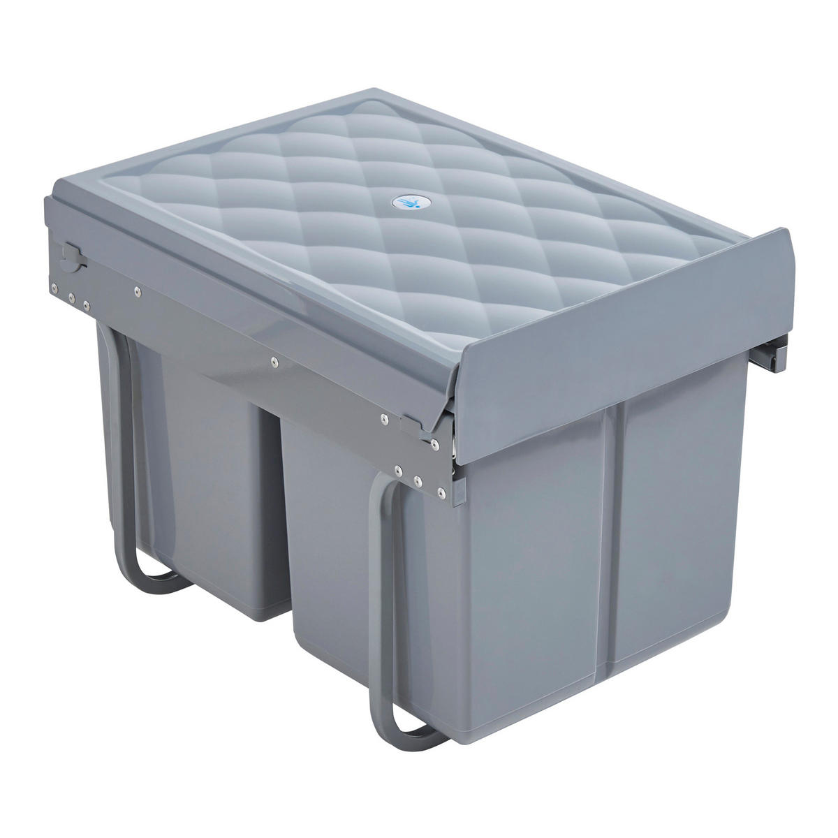 VESTAVĚNÝ KOŠ NA ODPAD Froland - šedá, kov/plast (48/35/34cm) - [en.casa]