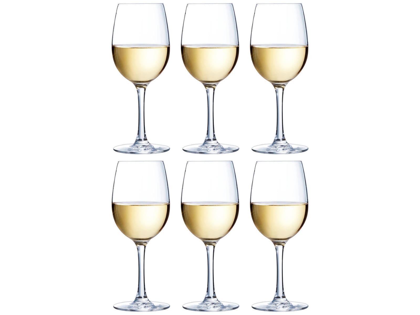 WEISSES WEINGLAS Weiße Weingläser Cabernet 250 ml - 6 Stücke - Transparent, Glas (0.25L)