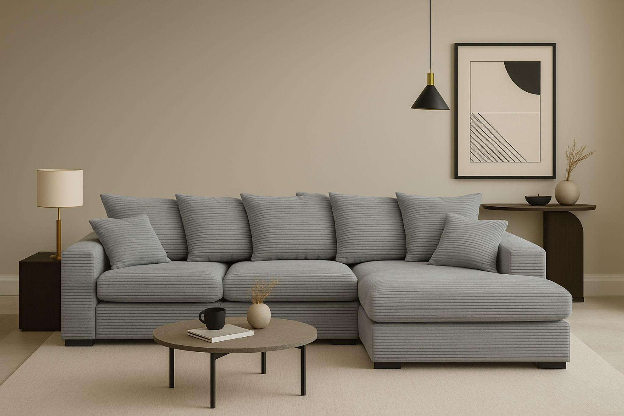 ECKSOFA Mit Schlaffunktion Und Bettkasten Couch L-form Gabon Stoff Zoom Grau Rechts - Grau, Holz (285/155cm) - Kaiser Möbel