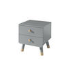 NACHTKOMMODE Kamillah 43x40x45 MDF Timeless Grau - Grau, Holzwerkstoff (43/45/40cm) - 58aufmkessel