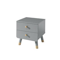 NACHTKOMMODE Kamillah 43x40x45 MDF Timeless Grau - Grau, Holzwerkstoff (43/45/40cm) - 58aufmkessel