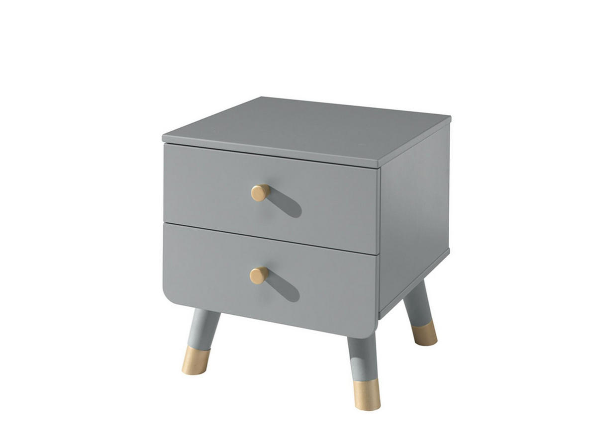 NACHTKOMMODE Kamillah 43x40x45 MDF Timeless Grau - Grau, Holzwerkstoff (43/45/40cm) - 58aufmkessel