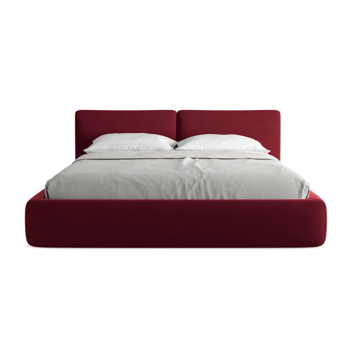 POLSTERBETT mit Bettkasten und Lattenrost 200x228 Rot - Bordeaux/Rot, Kunststoff/Textil (180/200cm) - LaMiaSofa