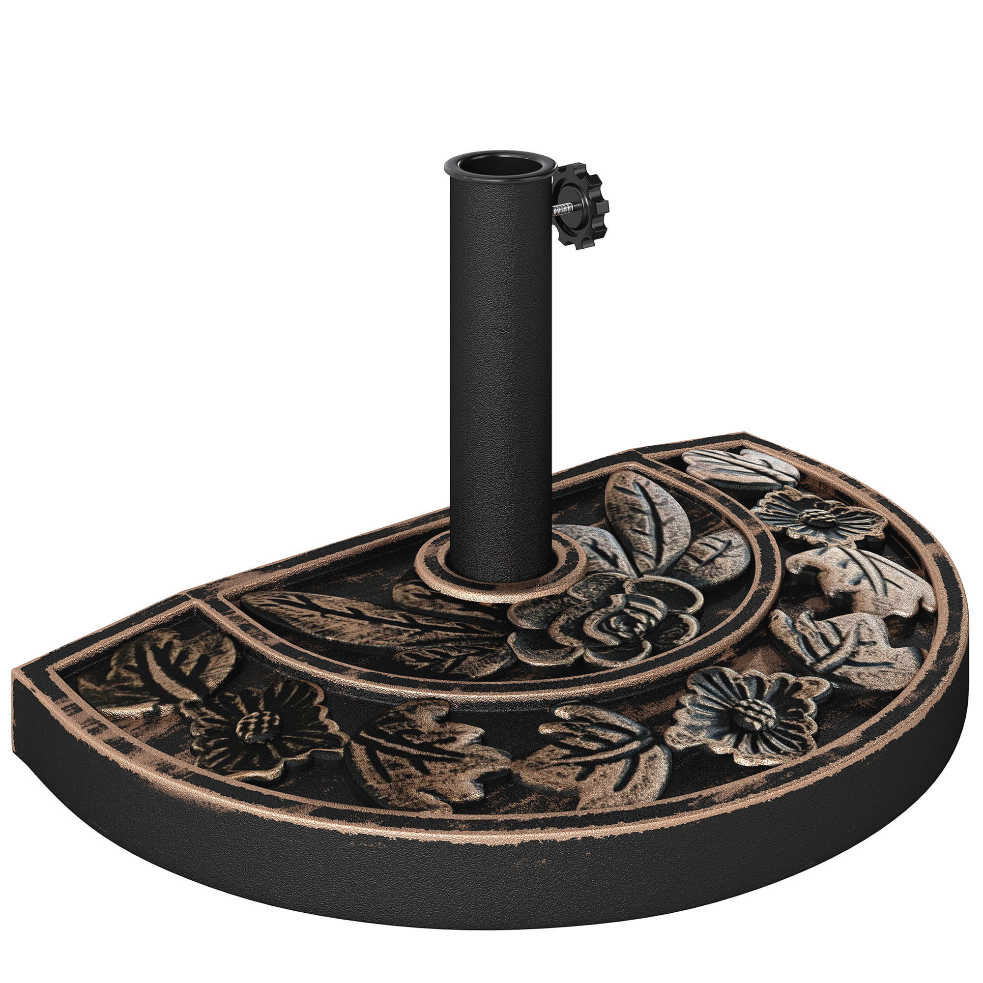 HALBSCHIRMSTÄNDER Bronze 50/31/32 cm - Braun, Kunststoff (50/31cm) - PANGIVO