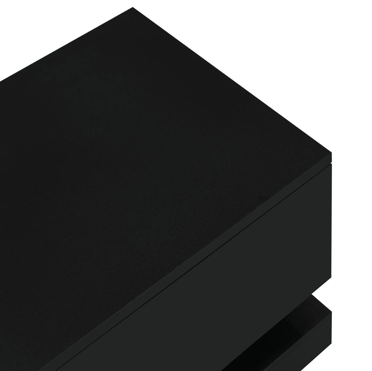 TV-LOWBOARD mit LED 160 x 35 x 40,5 cm Schwarz Hochglanz - Schwarz, Holzwerkstoff (35/40.5/160cm) - Beauniv