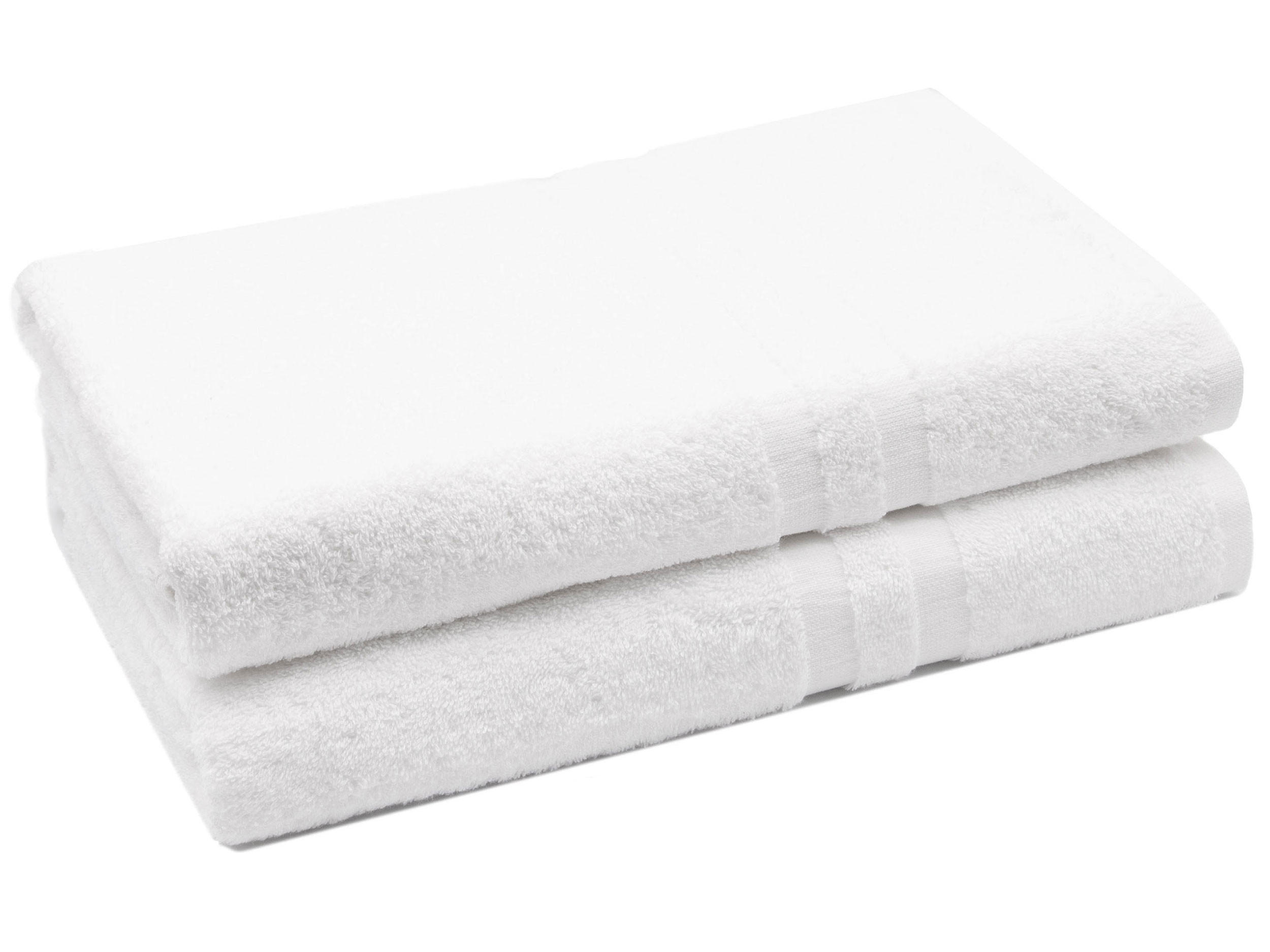 DUSCHTÜCHER, 2er-Set, 70x140 cm, 100% Baumwolle, Weiß - Weiß, Textil (70/140cm) - Zollner