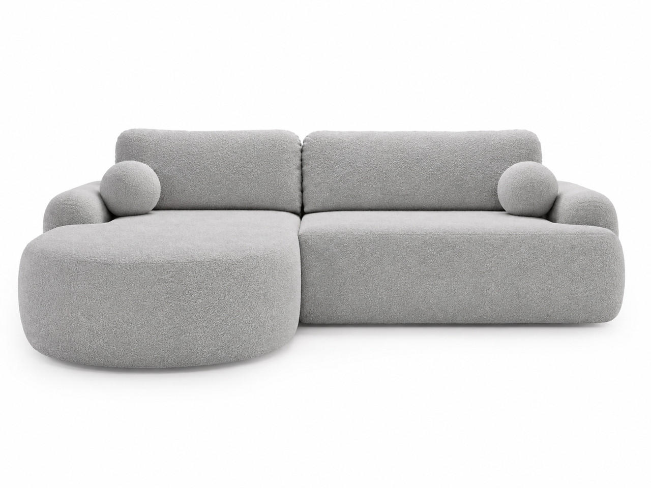 ECKSOFA Aurio Grau Links - Grau, Holz/Textil (177/261cm) - Graingold