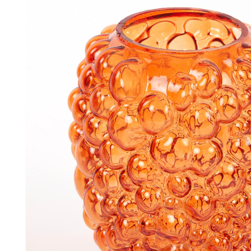 VASE ALFREDO Ø12x15 cm , Glas, Orange - Orange, Glas (12/15cm) - Light & Living