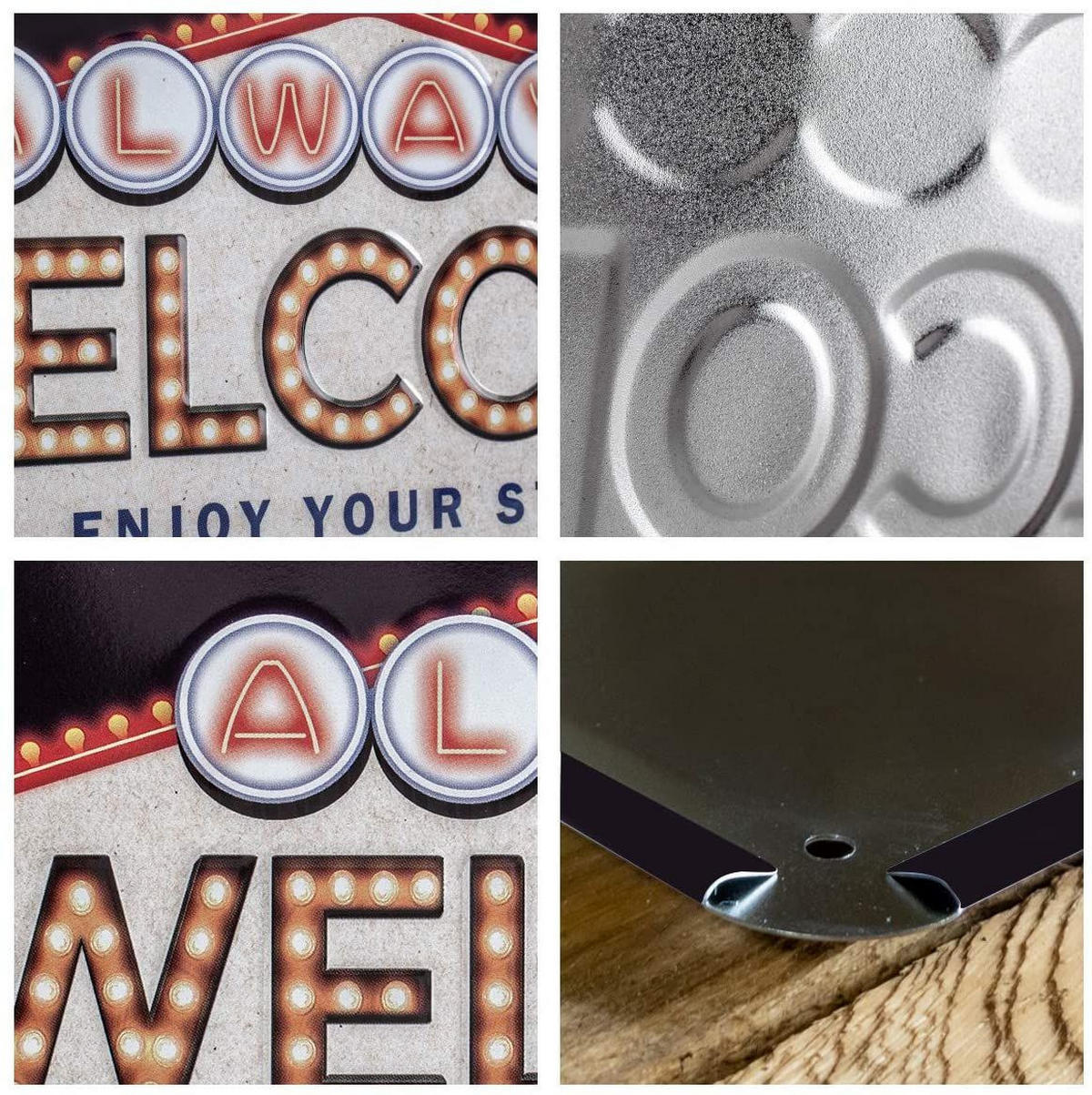 HÄNGESCHILD 10/20 cm Achtung Free Wi-Fi - Multicolor, Metall (20/10/0.2cm) - Nostalgic-Art