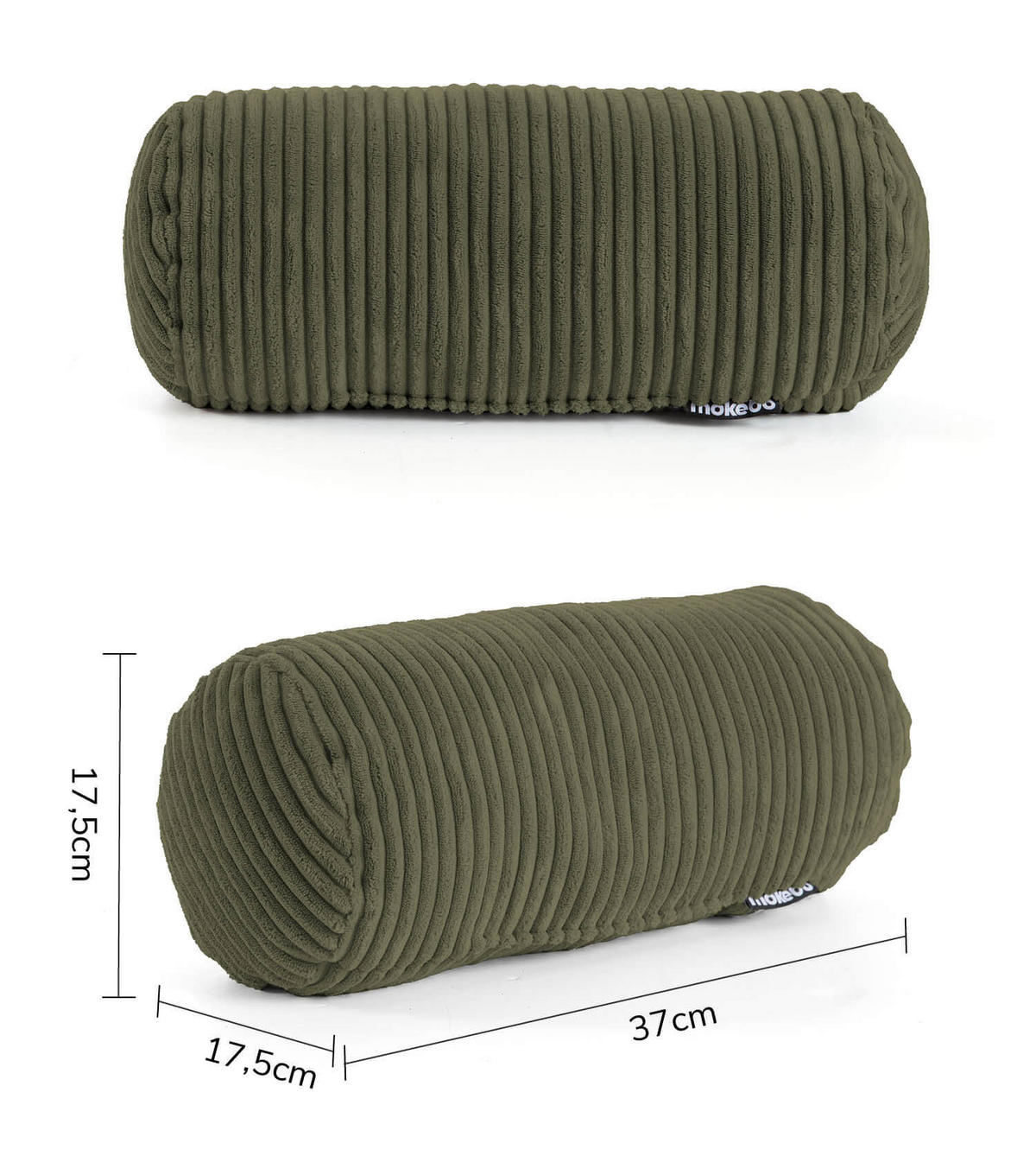 NACKENKISSEN Das Nickerchen - Waldgrün, Textil (17.5/37cm) - Mokebo