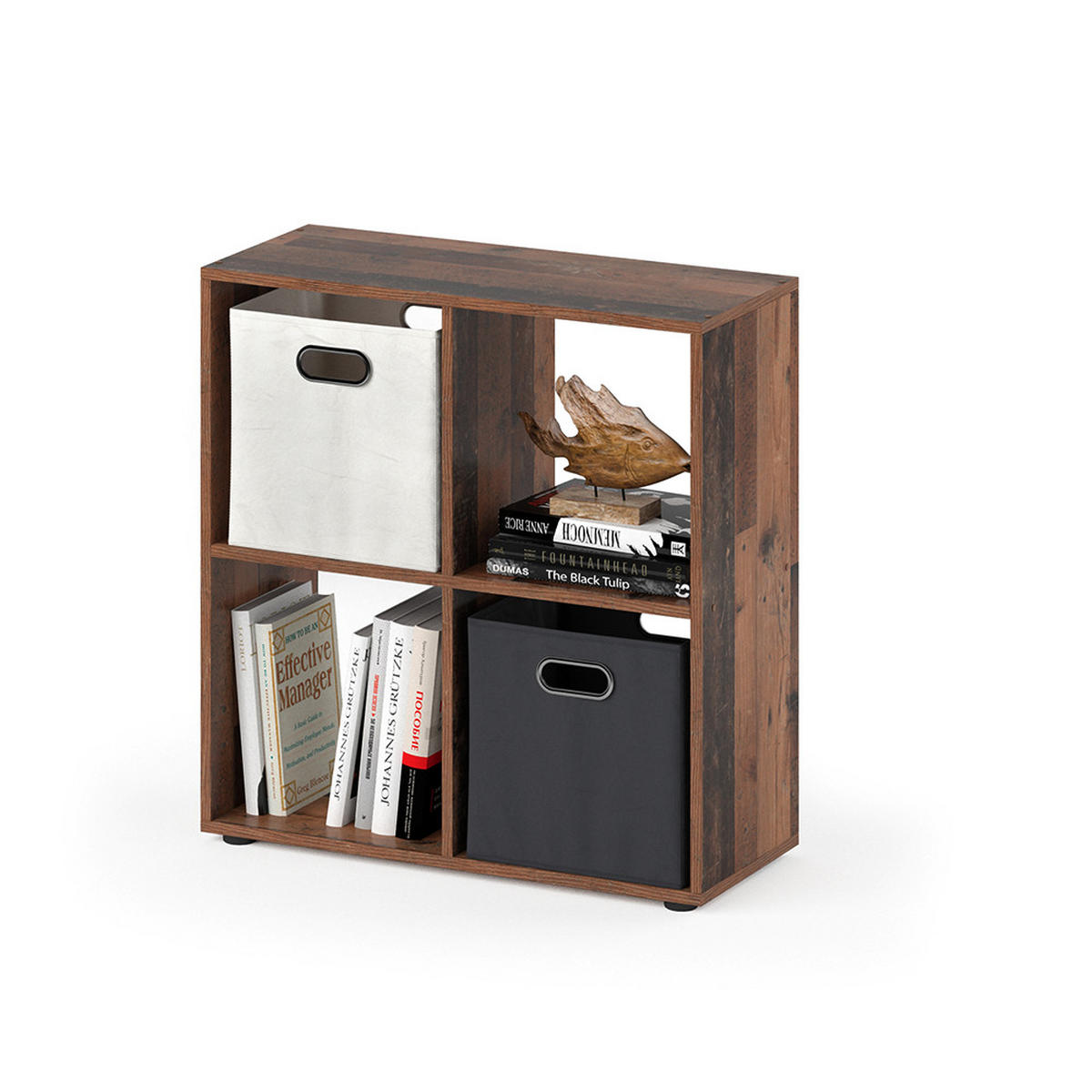RAUMTEILER Tetra Antikholz 72.6 x 72 cm - Eichefarben, Holzwerkstoff (72.6/72/29cm) - Vicco