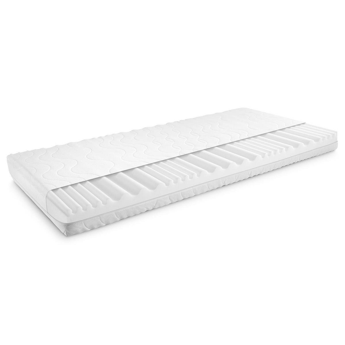 KALTSCHAUMMATRATZE Premium 90x200 cm - Weiß, Textil (90/200cm) - CloudComfort
