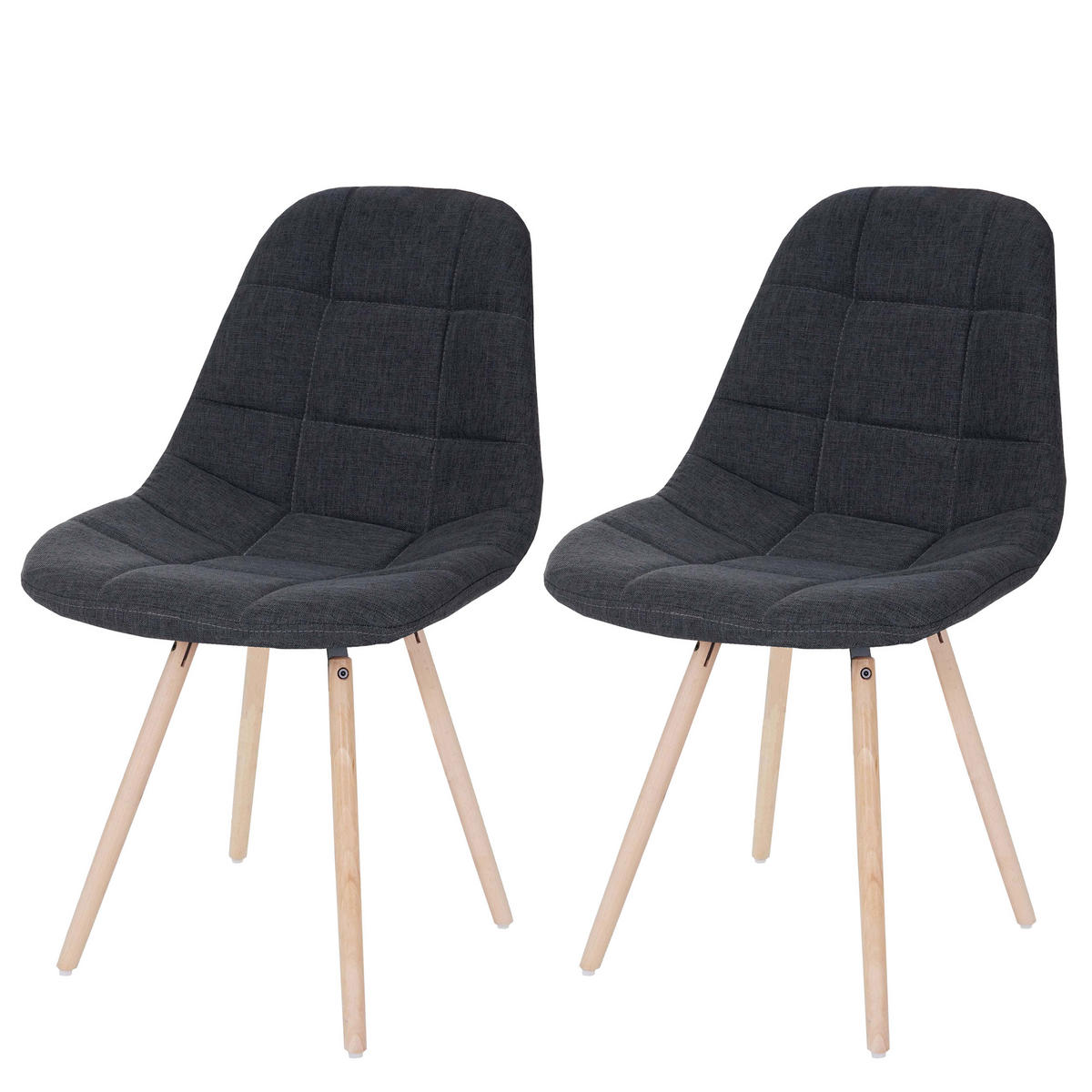 ESSZIMMERSTUHL I Anthrazit 2er-Set - Anthrazit, Textil (47/82/53cm) - MCW