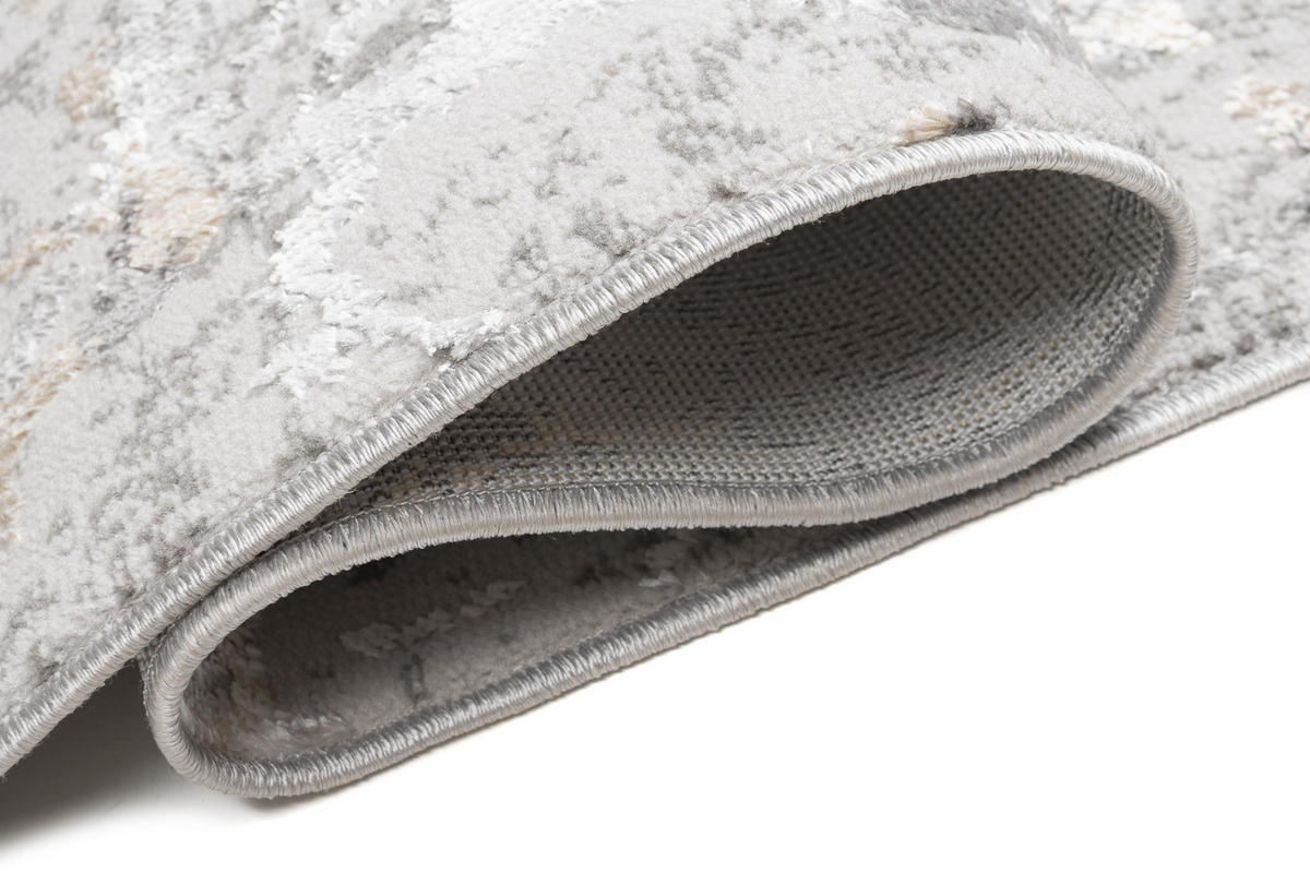 LÄUFER Crystal Hellgrau Marmor Optik 80/700 cm - Hellgrau, Textil (80/700cm) - Tapiso