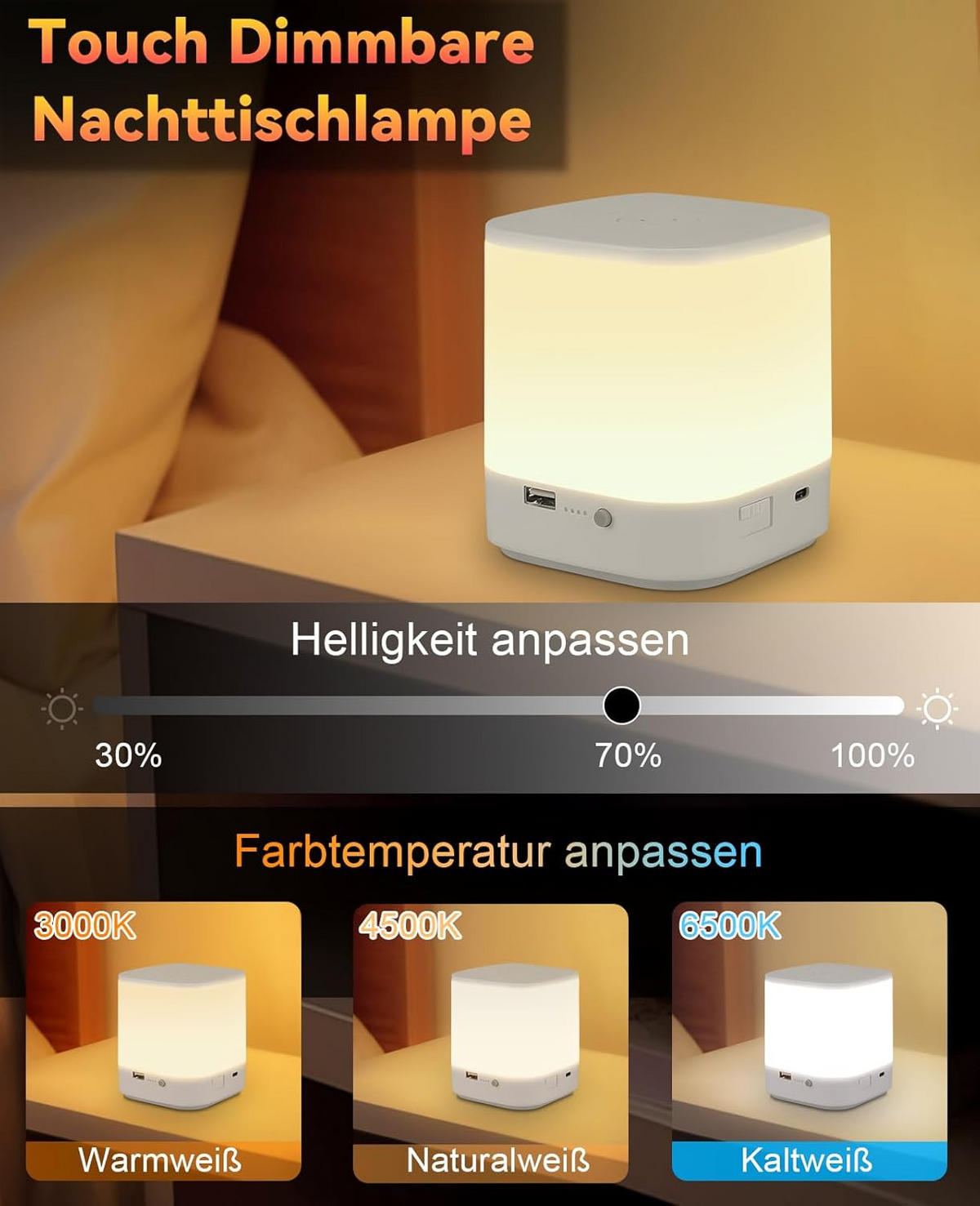 TISCHLEUCHTE Glanzig 9.8/11.5/9.8 cm （2er-set） - Weiß, Metall (9.8/9.8/11.5cm) - ZMH