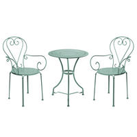 GARTENMÖBEL-SET (3-teilig) Century - Salbeigrün, Metall - Butlers