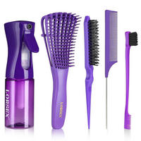 HAARSTYLING Set mit Sprühflasche und Entwirrbürste - Lila, Kunststoff (5/5/20cm)