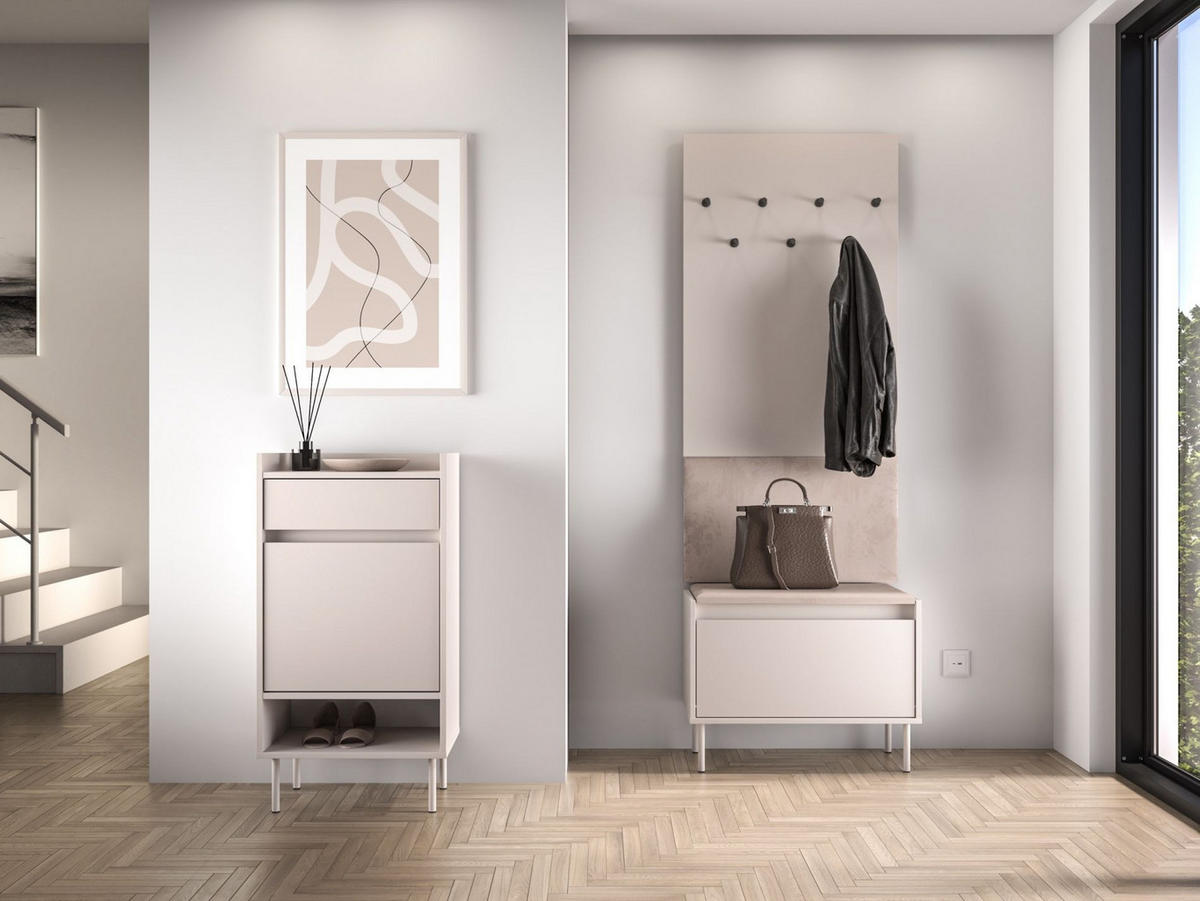 SCHUHSCHRANK Dioce Kaschmirgrau mit Schublade 50 cm - Taupe, Holz/Holzwerkstoff (49.8/95/33.3cm) - Selsey