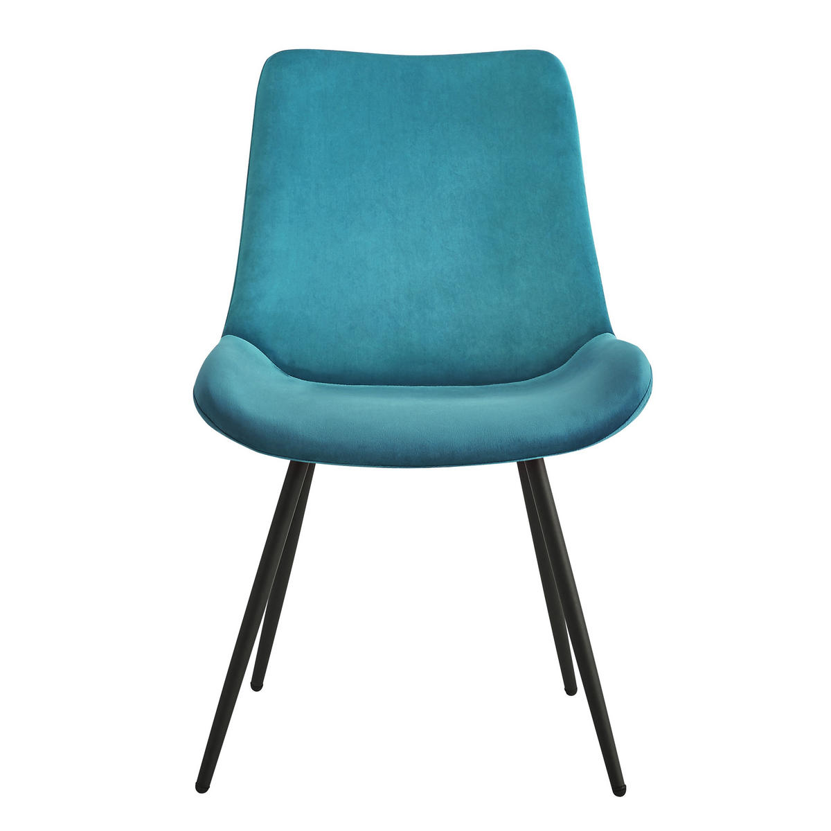 STUHL 2er-Set Samt Blau - Blau, Textil (54/84/50cm) - Nordlys