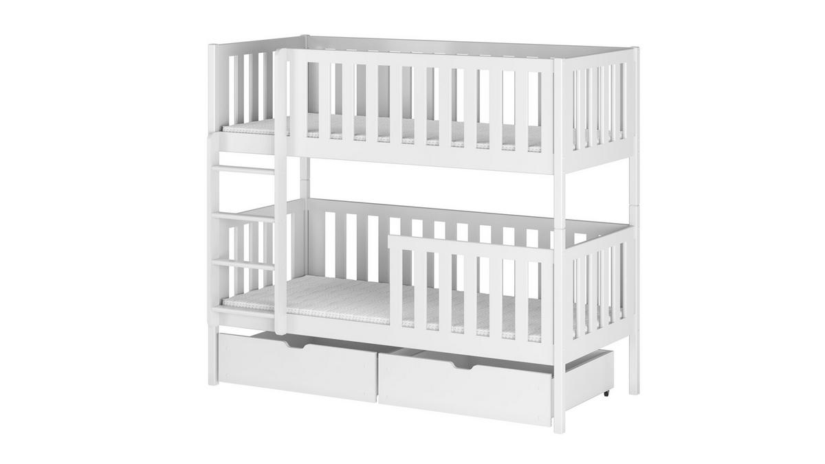 ETAGENBETT WEIß - Weiß, Holz (90/200cm) - FURNLUX