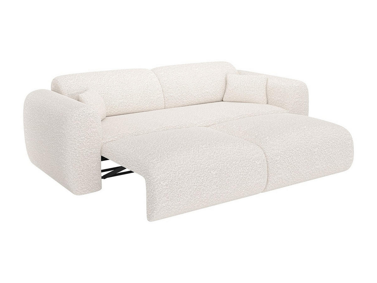 SCHLAFSOFA - 4 Personen - stoff - weiß Pogni - Weiß, Textil (240/73/97cm) - Vente-Unique
