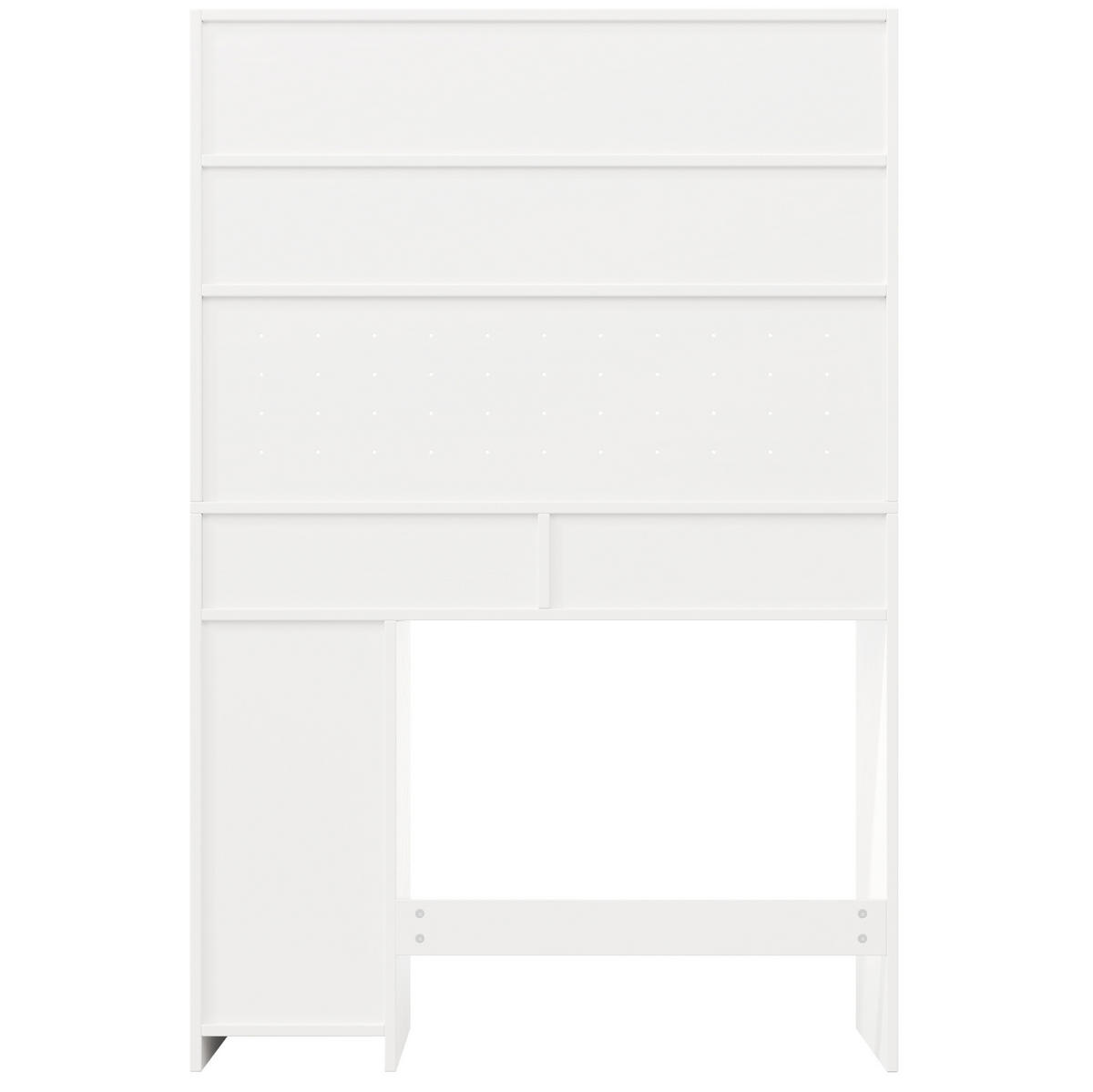 BUFFET 120/45/180 cm Weiß aus MDF mit klappbarem Esstisch 2er Set - Weiß, Holzwerkstoff (45/180/120cm) - OKMYHOME