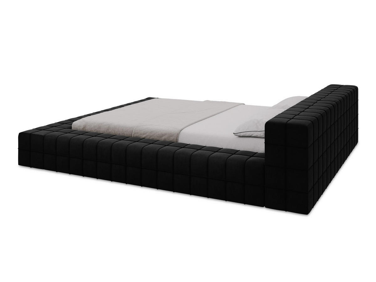 POLSTERBETT mit Bettkasten und Lattenrost 160x228 Grau - Schwarz/Graphitfarben, Kunststoff/Textil (140/200cm) - Makamii