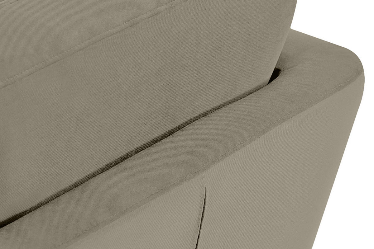 SOFA TAGIO mit Armlehnen, Beige - Beige/Braun, Buchenholz/Textil (153/80/84cm) - KONSIMO®