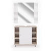 BADMÖBEL-SET Fynn Sonoma 2 Teile - Weiß/Sonoma Eiche, Holzwerkstoff (60/54/32cm) - Vicco