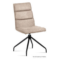 ESSZIMMERSTUHL drehbar (8er-Set) Domini 47x92x60 Schwarz/Natur - Schwarz/Naturfarben, Kunststoff (60/92/47cm) - 58aufmkessel