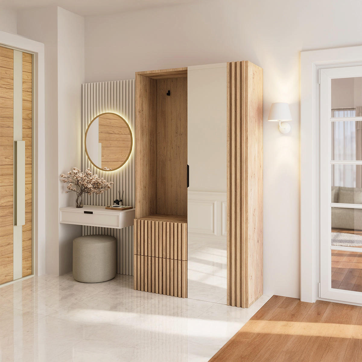 VITRINE Velma Holz - Braun, Holzwerkstoff (100/180/35cm) - Petits-meubles