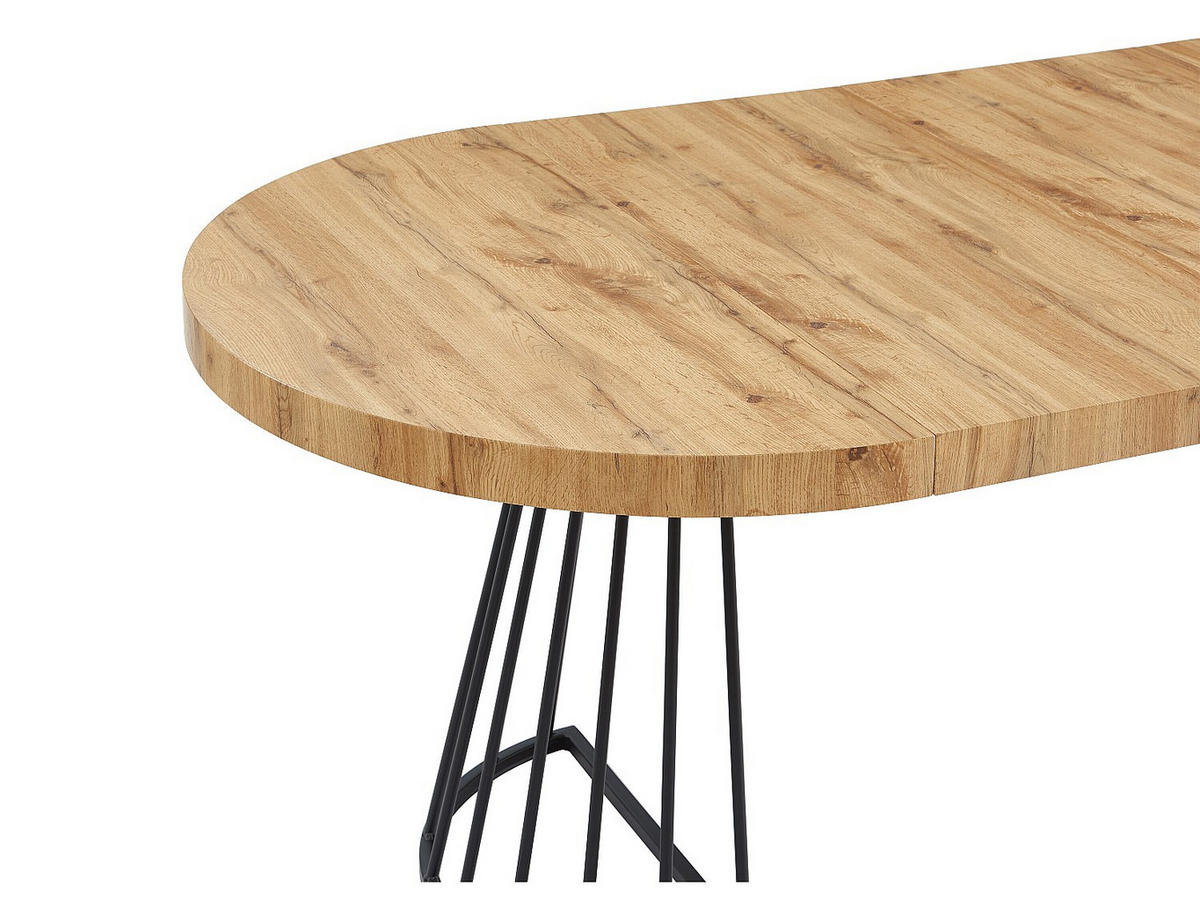ESSTISCH - 2 Personen, 4 Personen, 6 Personen, 8 Personen, 10 Personen, 12 Personen - holz - naturfarben hell Firela - Schwarz/Naturfarben, Holz/Metall (110/260/76cm) - Vente-Unique