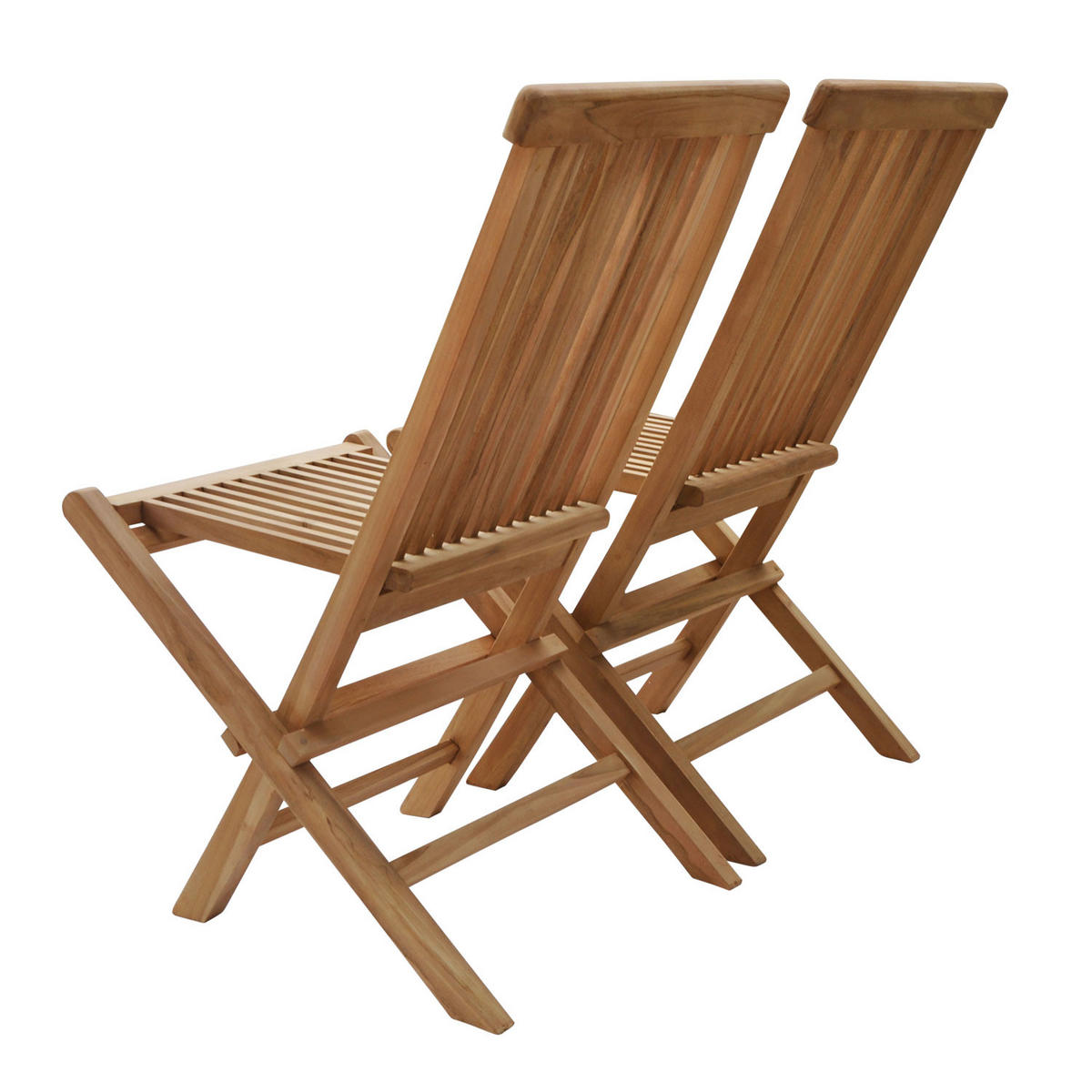 GARTENSTÜHLE Lombok 2er-Set - Braun, Holz (45/90/40cm) - Happy Garden