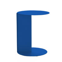 BEISTELLTISCH aus Metall H50cm - Jimy - Blau - Blau, Metall (40/40/50cm) - Drawer