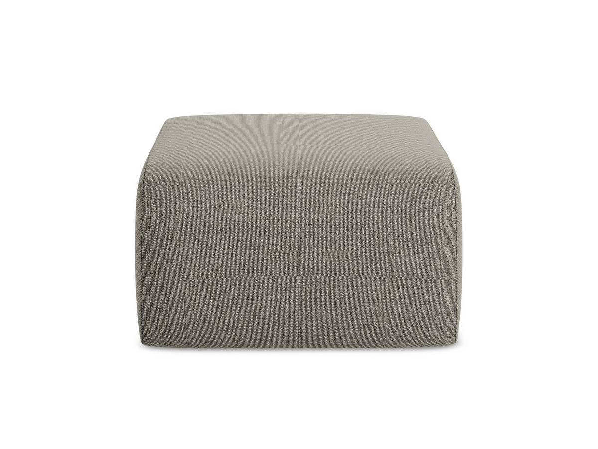 POUF Bouclé Stoff Grau - Schwarz/Grau, Holzwerkstoff/Kunststoff (72/42/94cm) - Makamii
