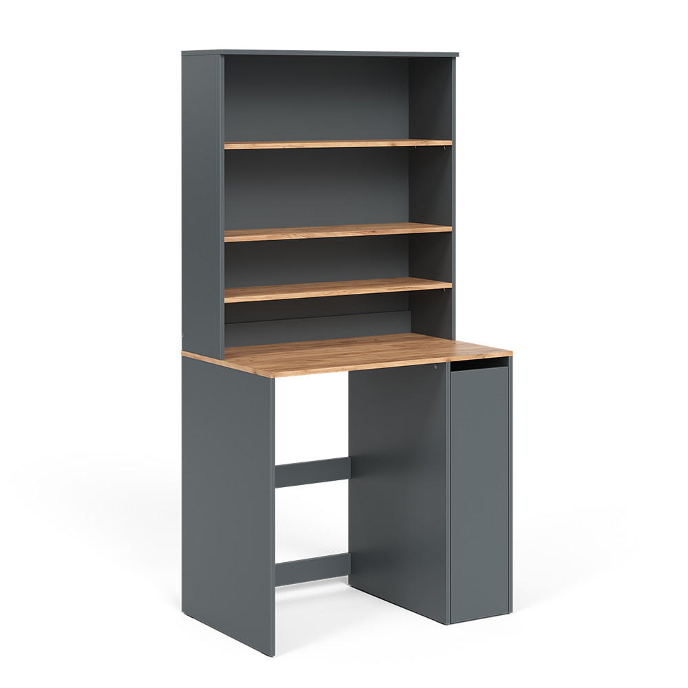DULAP PENTRU MASINA DE SPALAT Viktor Stejar antracit/Goldkraft 93.6x88.2 cm 2 piese cu dulap si raft