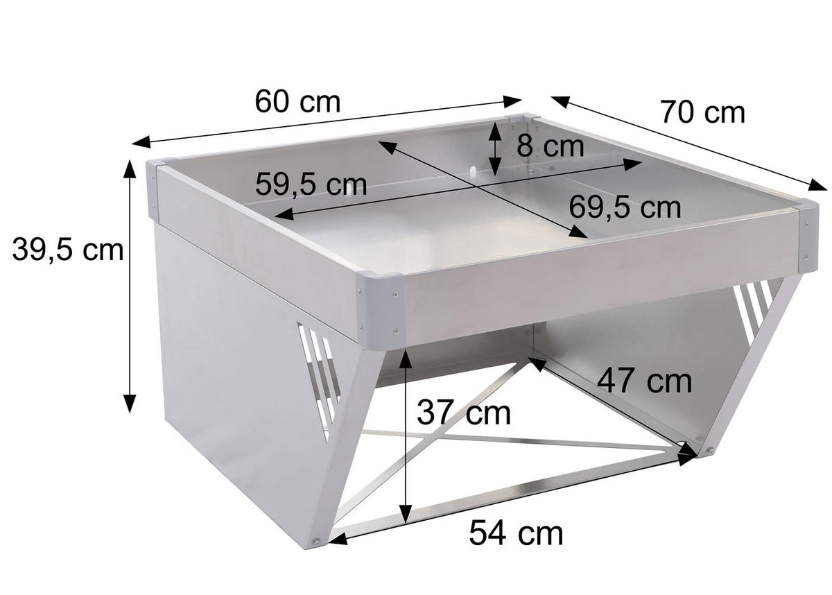 GÁRAŽ PRO KOSÍCÍ ROBOT Anthracit - antracitová, kov (60/39/70cm) - MCW