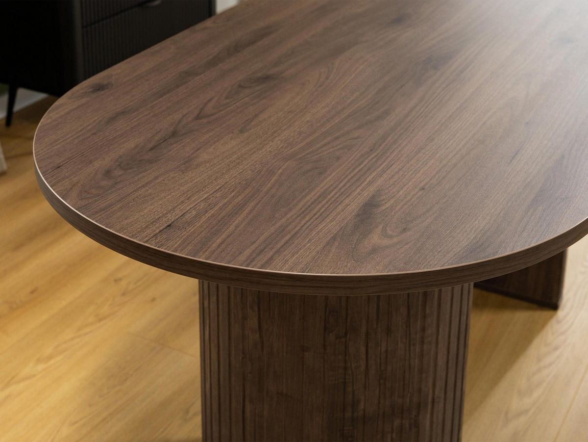 ESSTISCH Wotkon - Nussbaumfarben, Holzwerkstoff (90/185/75cm) - MIRJAN24