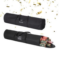 2XGESCHENKPAPIER-AUFBEWAHRUNG - Schwarz, Kunststoff/Textil (22/79/22cm) - Relaxdays