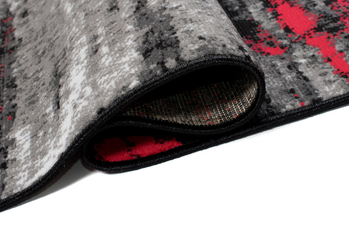 TEPPICH MAYA Rot Verwischt Streifen Meliert 250/300 cm - Rot, Textil (250/300cm) - Tapiso