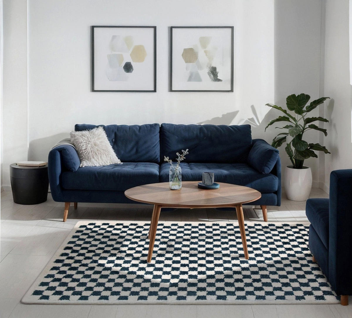 TEPPICH weich komfortabel Hochflor blau - Blau, Textil (160/213cm) - AFK Living