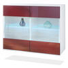 KOMMODE Bari Bordeaux Hochglanz - Bordeaux, Holzwerkstoff (92.5/73.5/35cm) - Vladon