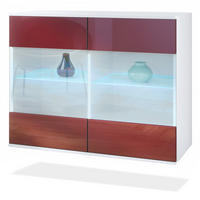 KOMMODE Bari Bordeaux Hochglanz - Bordeaux, Holzwerkstoff (92.5/73.5/35cm) - Vladon