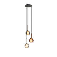 GALERIELEUCHTE Belluna 3-flammig Mehrfarbig Ø 14cm - Multicolor, Glas (14/14/35cm) - s.luce