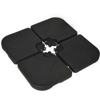 SONNENSCHIRMSTÄNDER 104/104/7,5 cm schwarz aus HDPE befüllbar - Schwarz, Kunststoff (104/104cm) - OKWISH