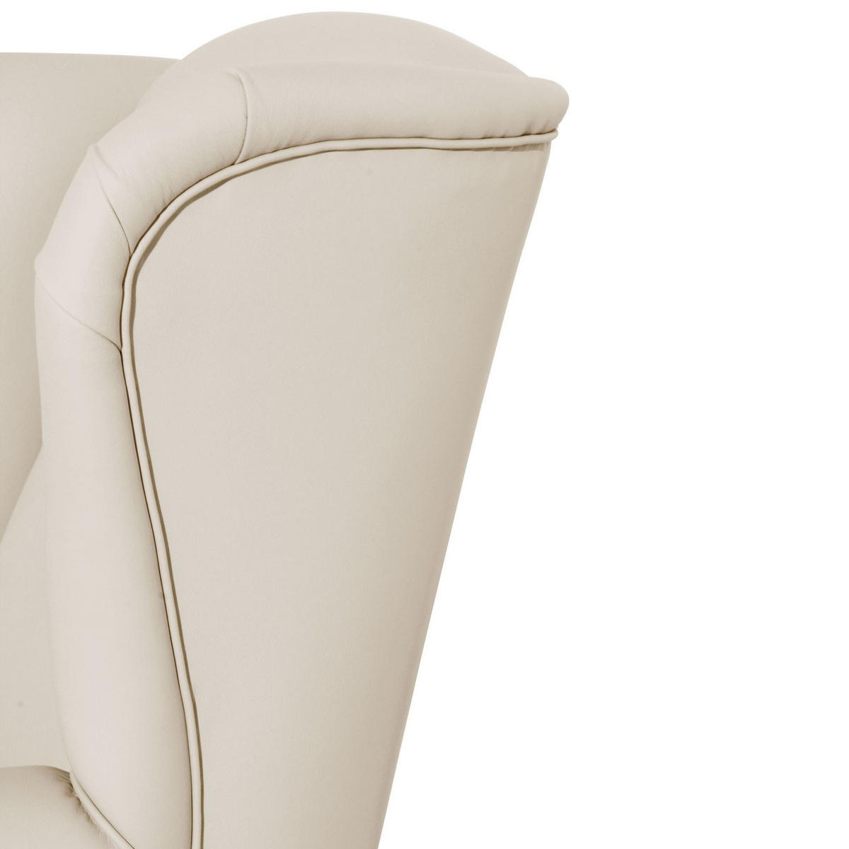 OHRENBACKENSESSEL Kasha Bezug Kunstleder Buche natur / beige - Beige/Buchefarben, Kunststoff (93/103/87cm) - 58aufmkessel