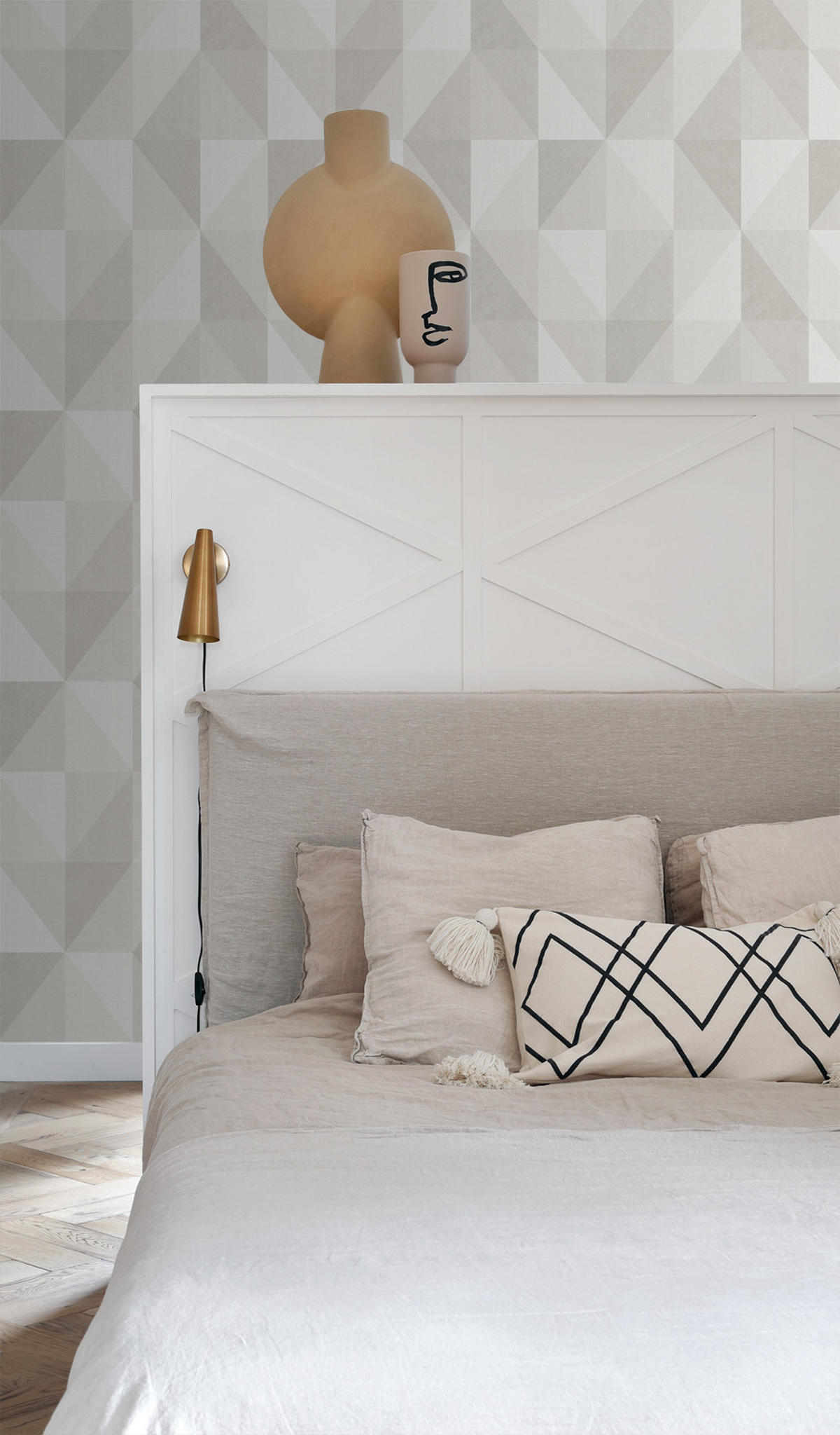 TAPETE 3D-Muster 50 x 900 cm - Beige, Papier (50/900cm) - Origin Wallcoverings