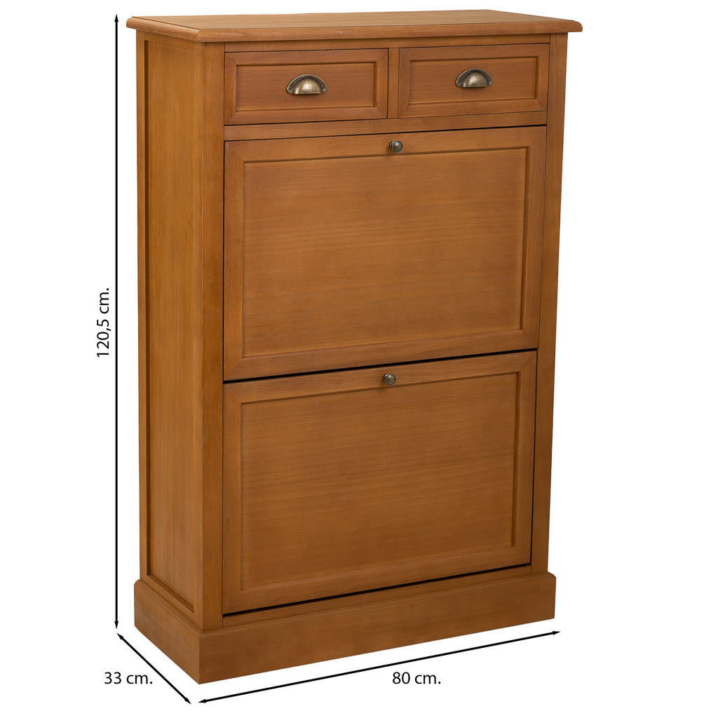 Thumbnail - Wanderlust Schuhschrank, Braun, Holz, 86x38x126 cm, Garderobe, Schuhaufbewahrung, Schuhschränke