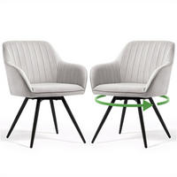 DREHSTUHL 2er-SET Grau, Schwarz 55/83/58 - Schwarz/Grau, Textil (55/83/58cm) - RAUMHIRSCH FURNITURE